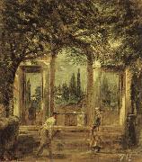Diego Velazquez View of the Garden of the Villa Medici in Rome II painting